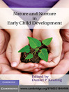 Nature and Nurture in Early Child Development (eBook)